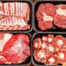 How much red meat is traded by Ukraine and Russia?